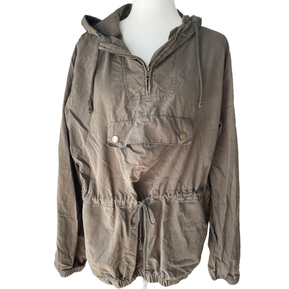 Frank&Oak Army Green Pullover Utility Jacket Sz XL